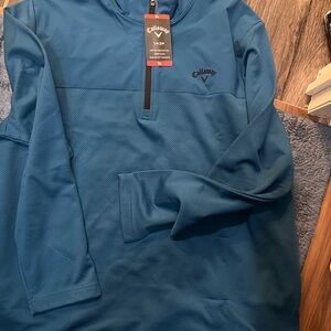 Callaway Men's Teal Zip-Up Sweater